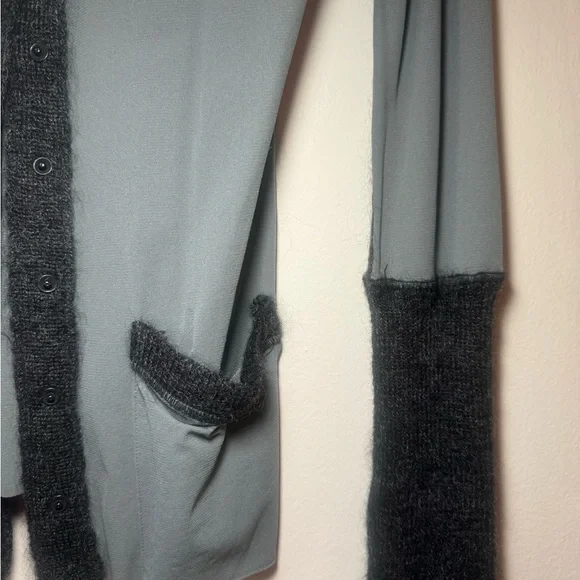 Jean Paul Gaultier Gray Sweater with Black Edging